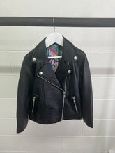 Load image into Gallery viewer, Girls Reversible Leather/Bomber Jacket