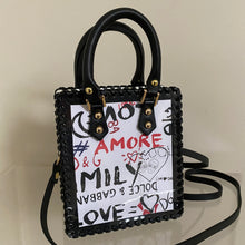 Load image into Gallery viewer, Mini Upcycled/Repurposed Bag (Print 8) $150