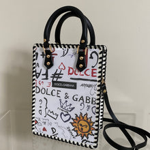 Load image into Gallery viewer, Upcycled/Repurposed Crossbody Bag (print 12) $300