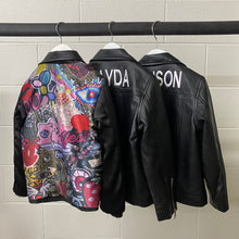 Load image into Gallery viewer, Girls Reversible Leather/Bomber Jacket