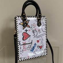 Load image into Gallery viewer, Upcycled/Repurposed Crossbody Bag (print 12) $300
