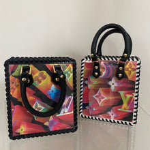 Load image into Gallery viewer, Mini Upcycled/Repurposed Bag (Print 3) $180
