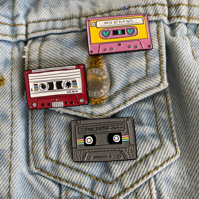 Retro Tapes Pin