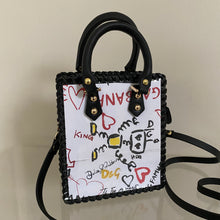 Load image into Gallery viewer, Mini Upcycled/Repurposed Bag (Print 6) $150
