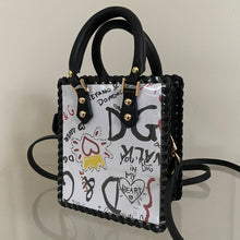 Load image into Gallery viewer, Mini Upcycled/Repurposed Bag (Print 6) $150

