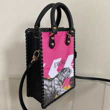 Load image into Gallery viewer, Upcycled/Repurposed Crossbody Bag (print 7) $200
