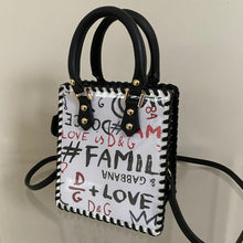 Load image into Gallery viewer, Mini Upcycled/Repurposed Bag (Print 8) $150
