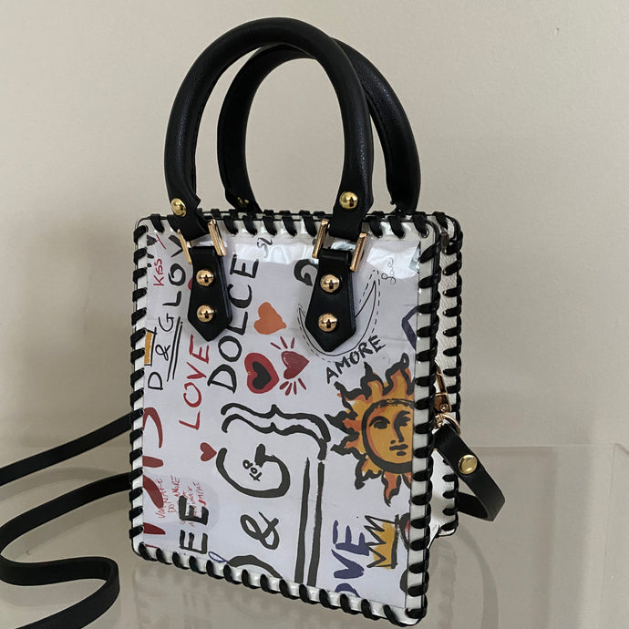 Mini Upcycled/Repurposed Bag (Print 7) $150