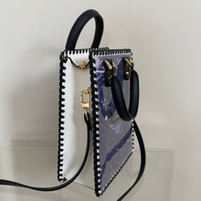 Load image into Gallery viewer, Upcycled/Repurposed Crossbody Bag (print 2) $300
