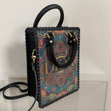 Load image into Gallery viewer, Upcycled/Repurposed Crossbody Bag (print 3) $220
