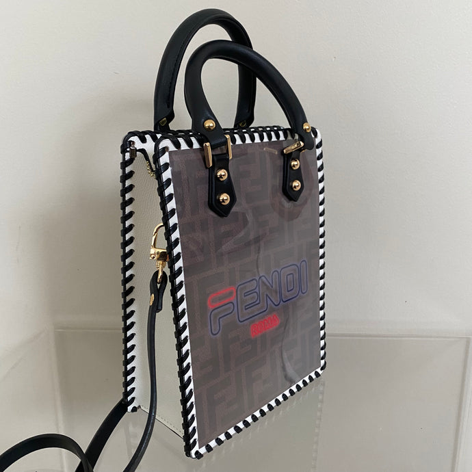 Upcycled/Repurposed Crossbody Bag (print 11) $180