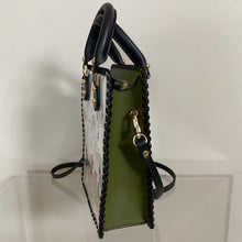 Load image into Gallery viewer, Upcycled/Repurposed Crossbody Bag (print 5) $170
