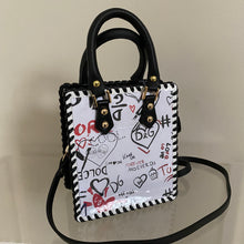 Load image into Gallery viewer, Mini Upcycled/Repurposed Bag (Print 8) $150

